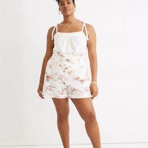 Madewell Paperbag shorts in Paradise toile
